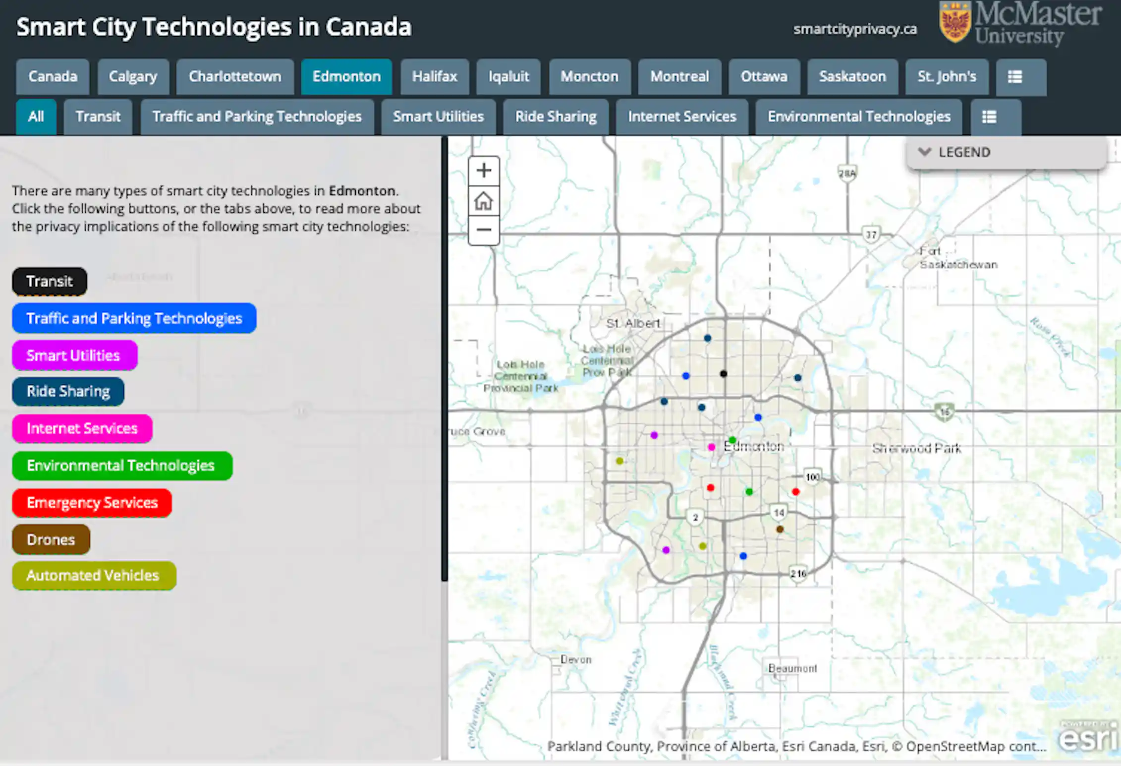 Smart Map Technology Seeing the smart city: Mapping technologies in Canada
