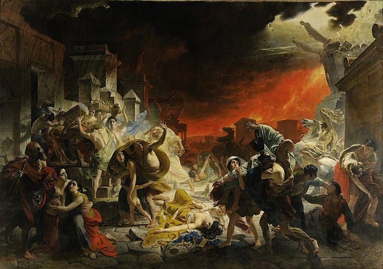 El último día de Pompeya, de Karl Briulov (1830-1833). Museo Estatal Ruso de San Petersburgo