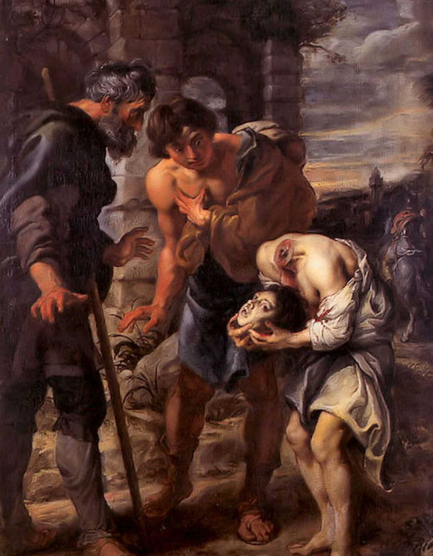     A painting by Sir Peter Paul Rubens illustrates the story of the 9-year-old martyr Justus, who would have held his head in his hands after being beheaded. Credit: Wikimedia Commons 