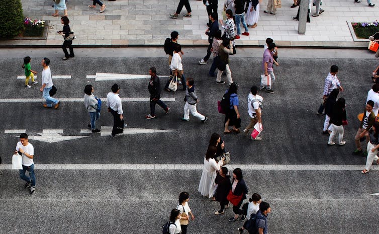 pedestrian paradise tokyo