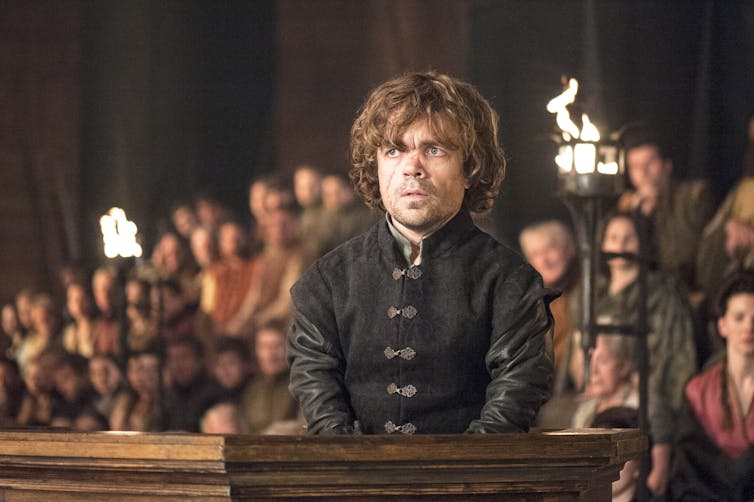Tyrion on trial. Helen Sloan © Home Box Office