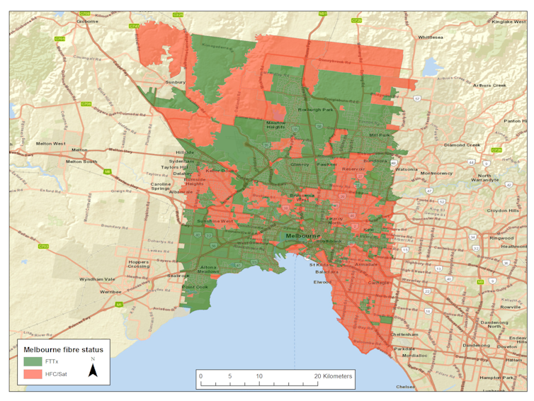 Around 50% of homes in Sydney, Melbourne and Brisbane have the oldest NBN technology