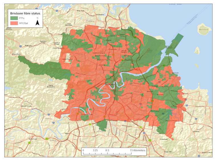 Around 50% of homes in Sydney, Melbourne and Brisbane have the oldest NBN technology