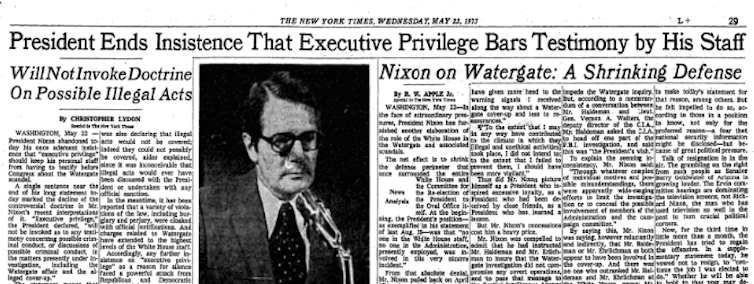 Will Trump's use of executive privilege help him avoid congressional oversight? It didn't help Richard Nixon