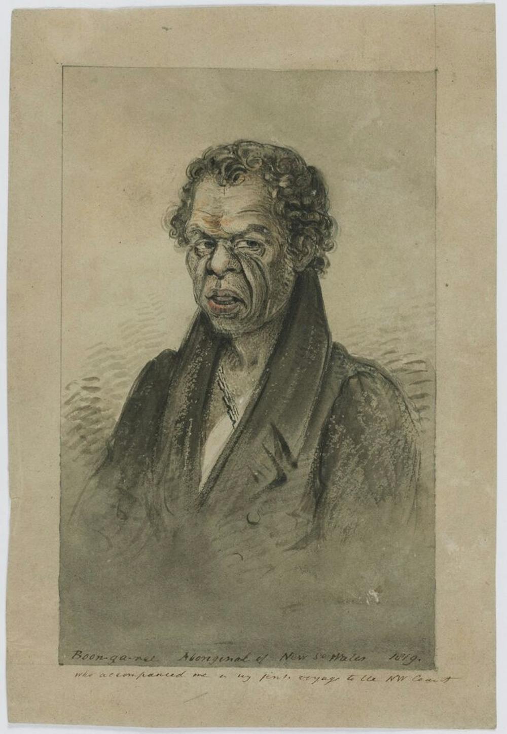 Туземец Бун-Га-Ри, зарисовка Филиппа Паркера Кинга