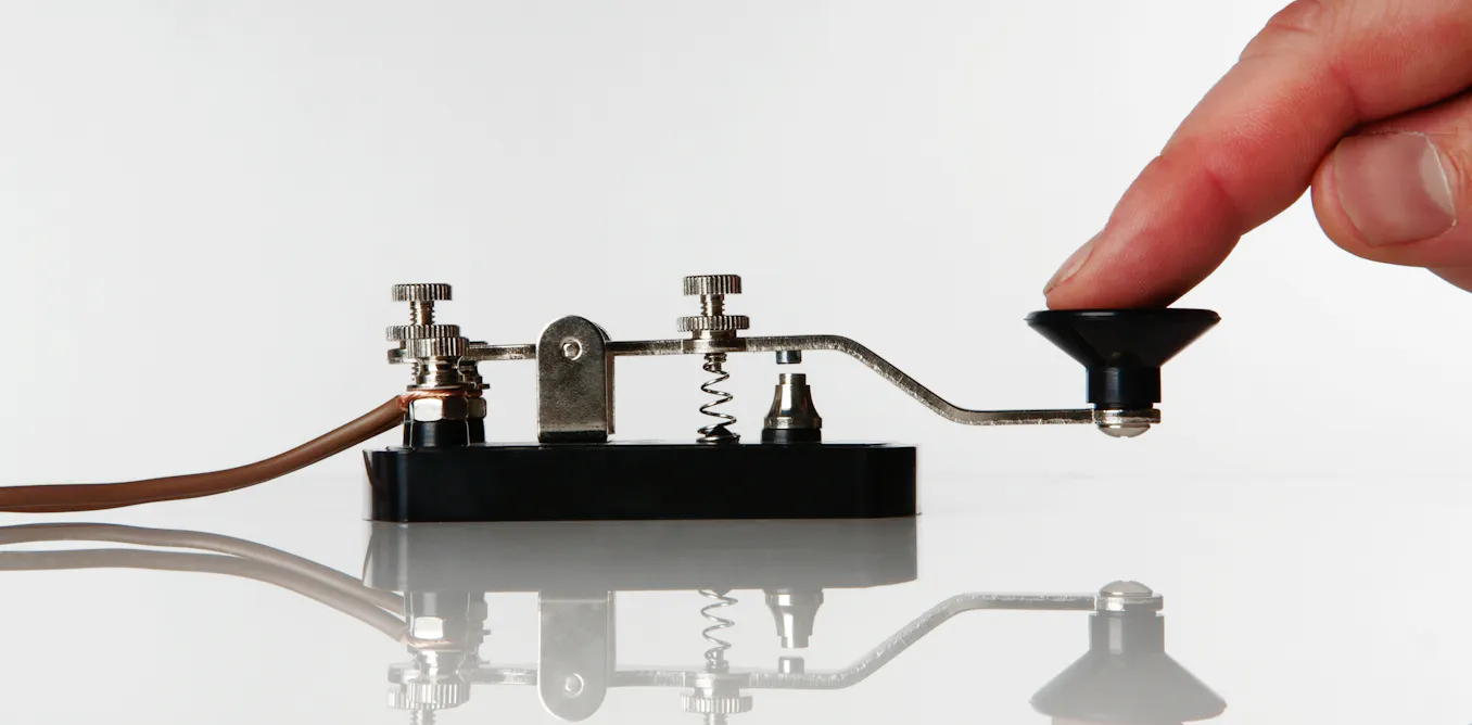 Man Using Morse Code Simply elegant, Morse code marks 175 years and counting