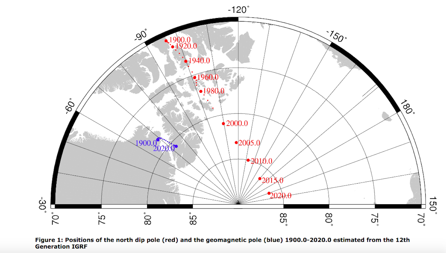 Magnetic Declination Map 2025