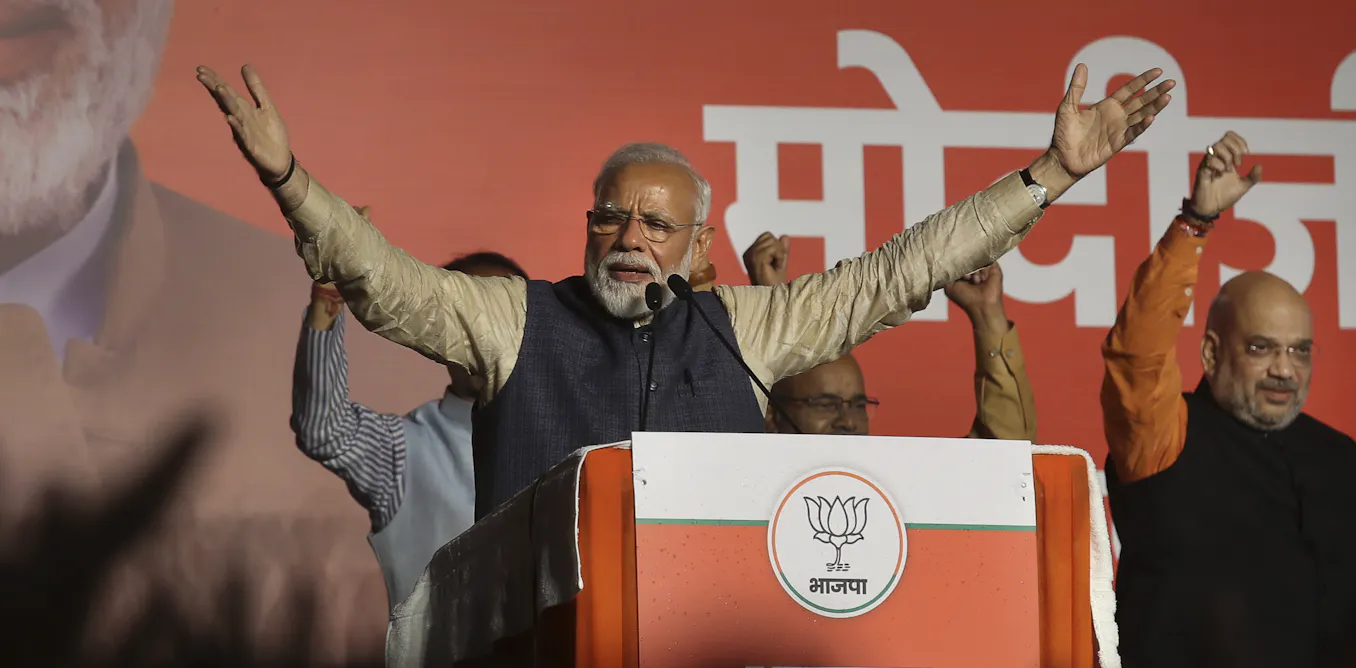 Narendra Modi’s victory speech delivers visions of a Hindu nationalist