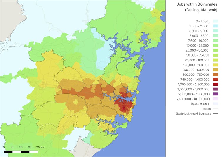 30 minute commute Sydney driving