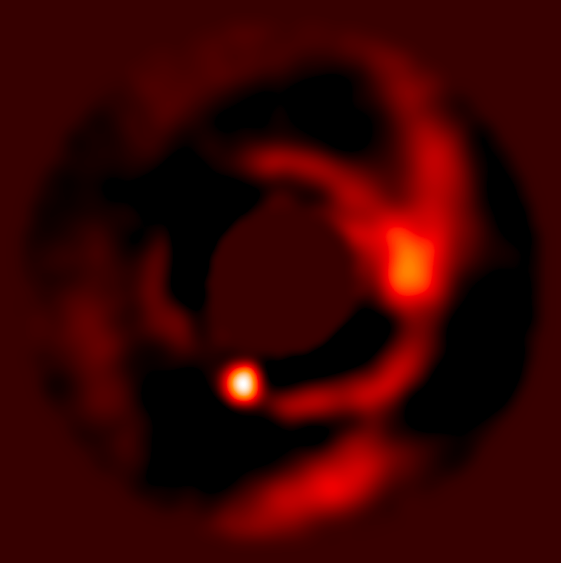 A disc of dust and gas found around a newborn planet could be the birthplace of moons
