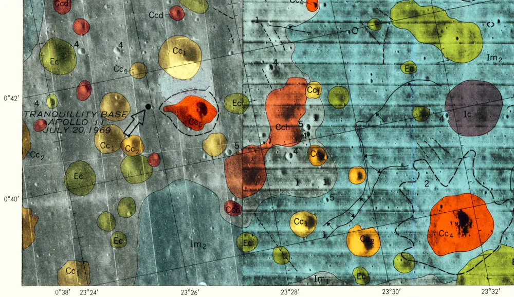 Apollo Exos Map Apollo 11 Landing Site Map