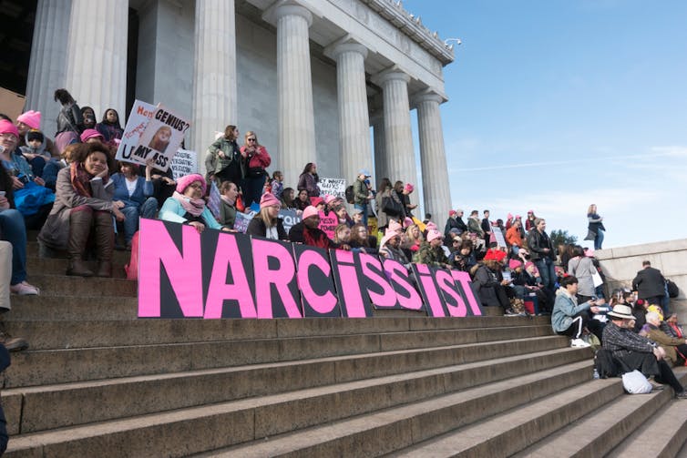 An anti-Trump demonstration in Washington DC.