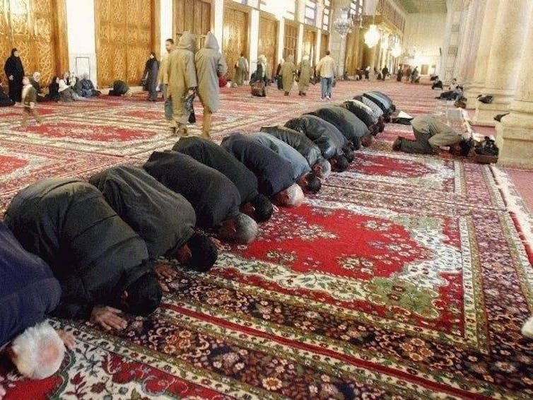 Praying in a mosque