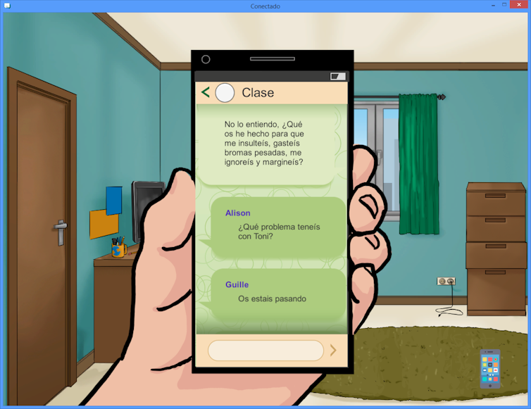 Captura de pantalla del videojuego Conectado.