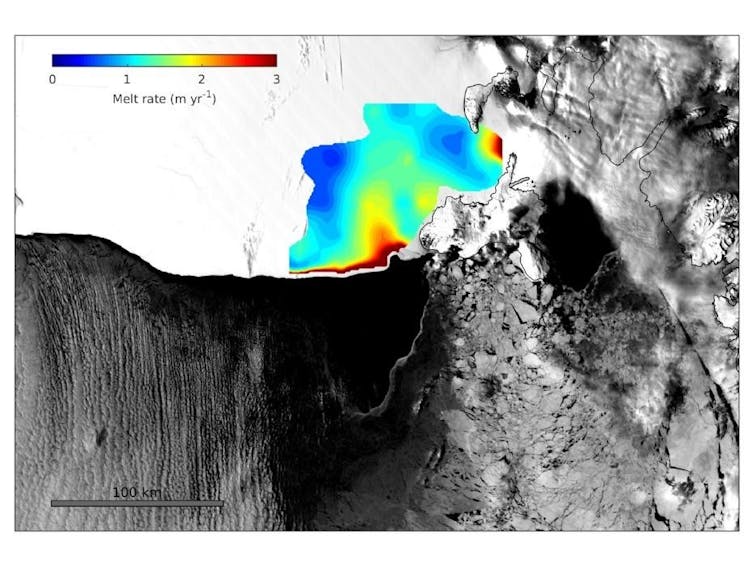 How solar heat drives rapid melting of parts of Antarctica's largest ice shelf