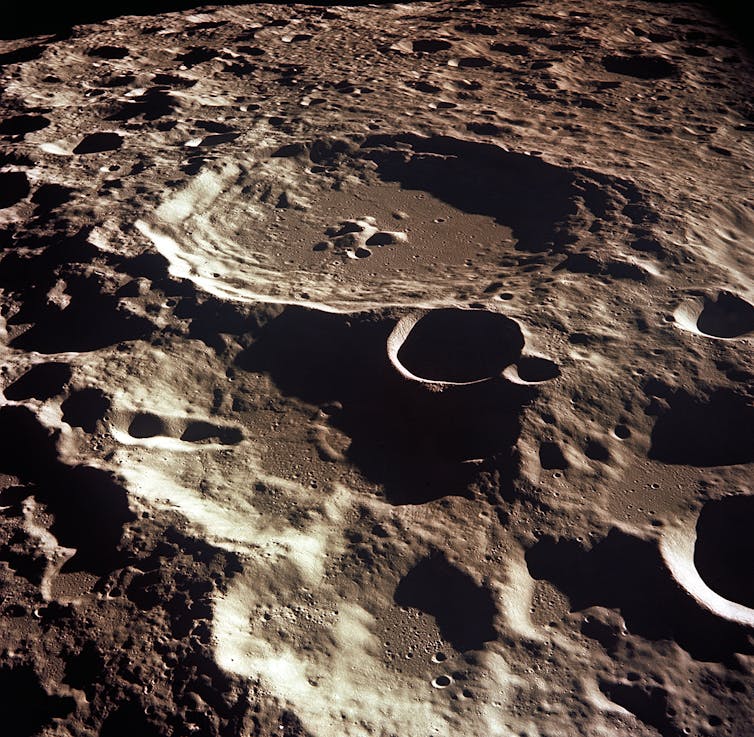 The crater Daedalus on the far side of the Moon as seen from the Apollo 11 ...
