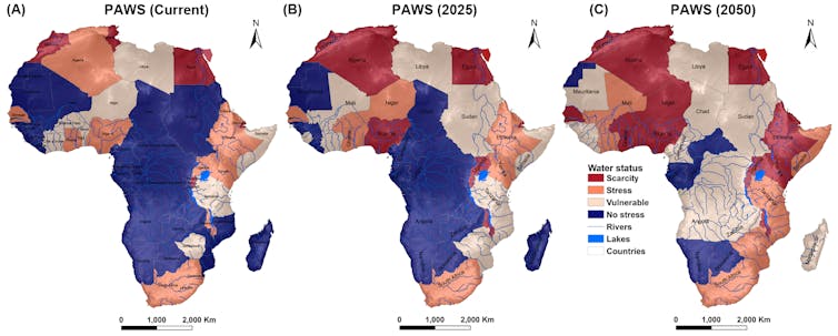 We use satellites to measure water scarcity