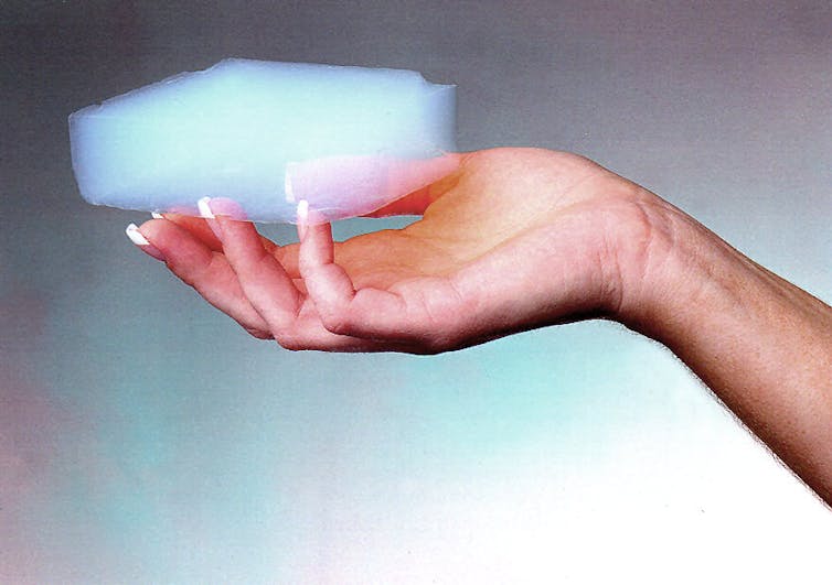 ULTRALIGHT. Aerogel . Courtesy NASA/JPL-Caltech