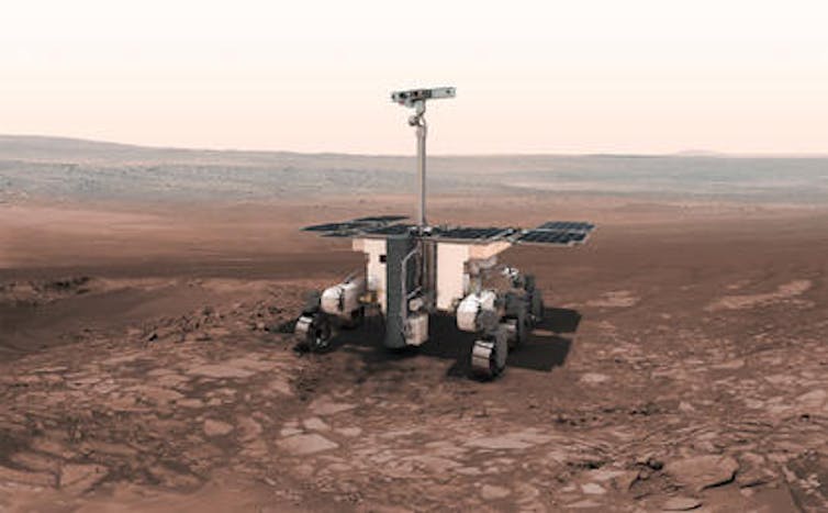 ROVER. Rosalind Franklin rover. ESA-AOES medialab, CC BY-SA