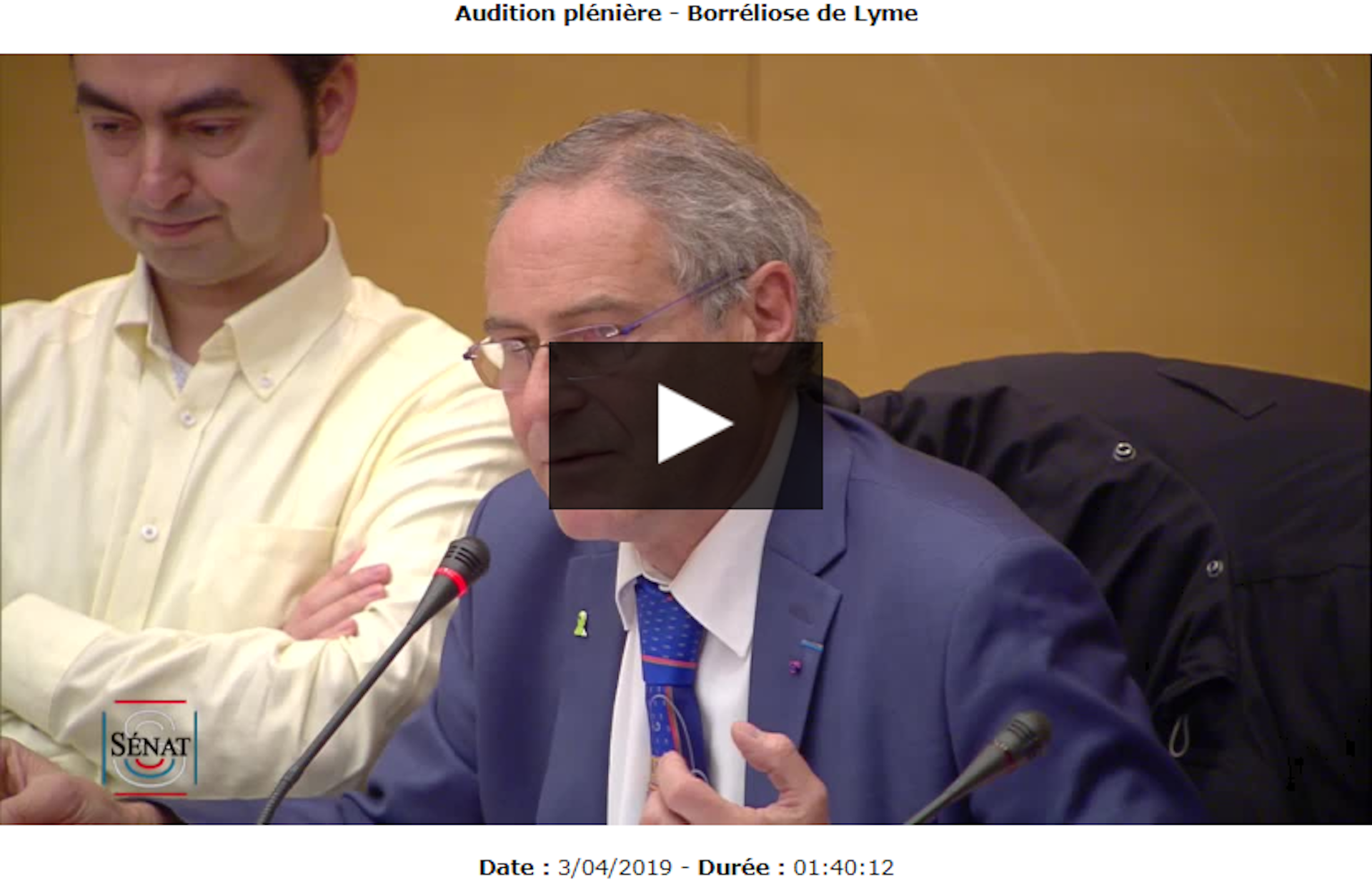 Audition commune sur la stratégie thérapeutique face à la borréliose de Lyme