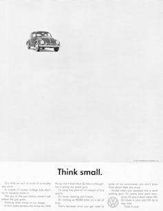 Image of a VW Beetle ad