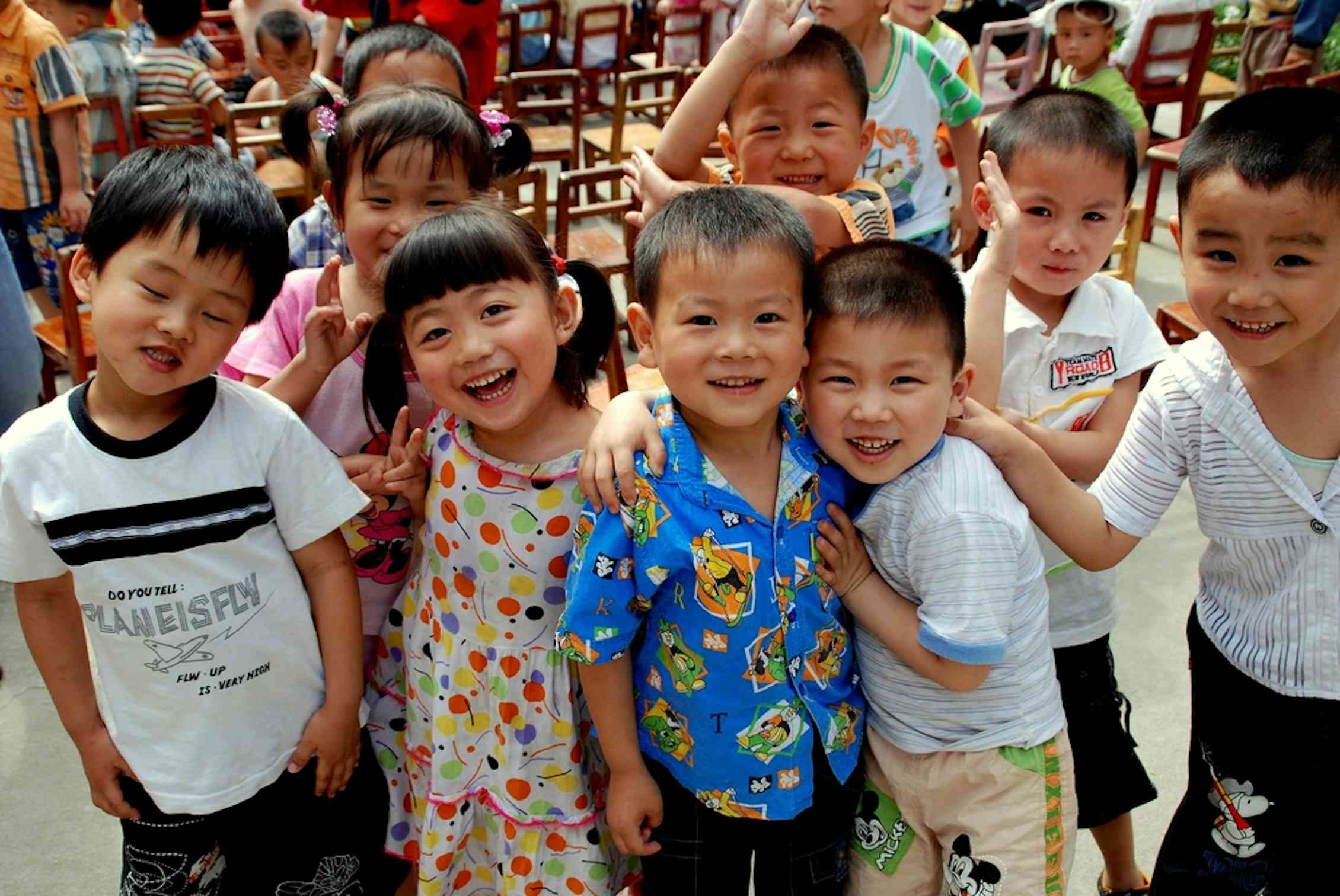 Детей из садика Китая