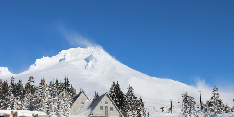 A valuable resource: Snowpack on Oregon’s Mt. Hood. Source: USDA NRCS/Spencer Miller, CC BY       