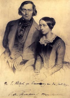 Robert y Clara Schumann, en 1847