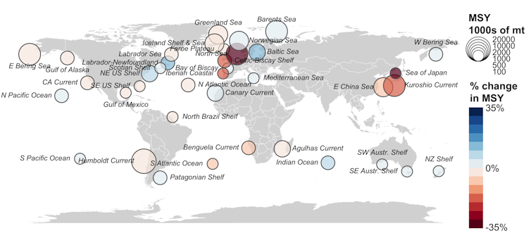 Ocean warming has fisheries on the move, helping some but hurting more