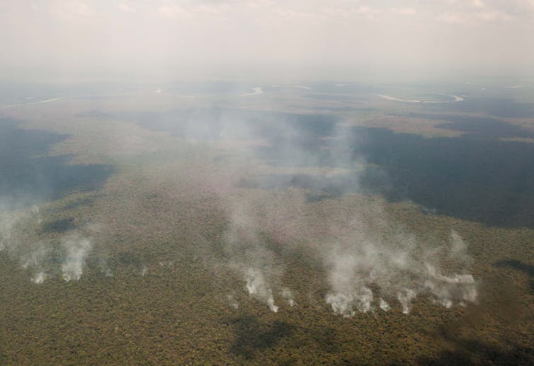 EARTH'S LUNGS ON FIRE. Huge fires are raging across multiple regions of the Amazon Basin. Guaira Maia/ISA