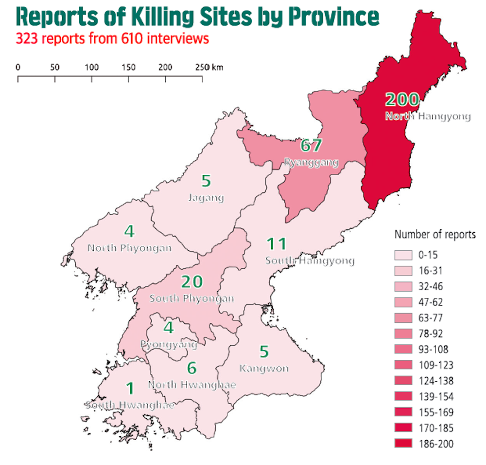 north korea how public execution sites