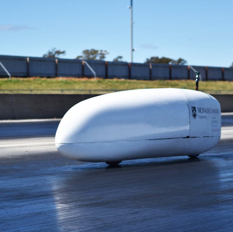 How fast can a human cycle? With aerodynamic help, the 300km per hour barrier seems easily within reach