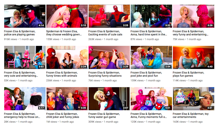 In an age of Elsa/Spider-Man romantic mash ups, how to monitor YouTube's children's content?