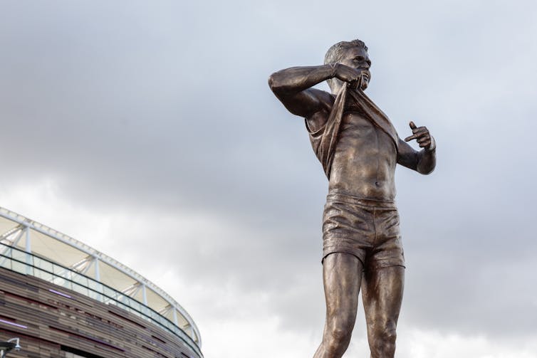 sporting statues can enshrine players and also capture pivotal cultural moments