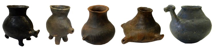 Feeding vessels of the late Bronze and early Iron Ages from Znojmo (Czech Republic), Harting (Bavaria, Germany), Franzhausen-Kokoron (Austria), Batina (Croatia) and Statzendorf (Austria), c. 1200-600 BC. | Katharina Rebay-Salisbury | Author provided