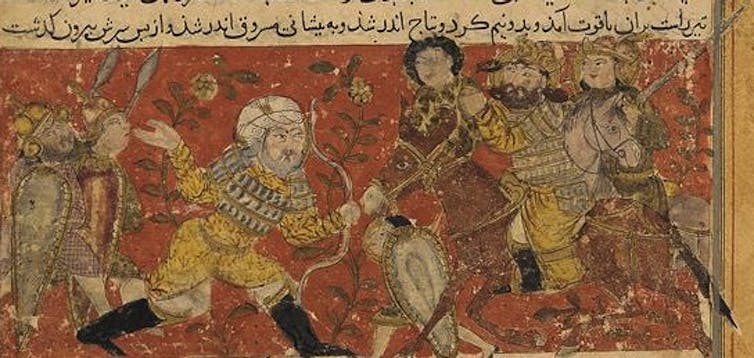 Abraha d’après un folio perse du XIVᵉ siècle.