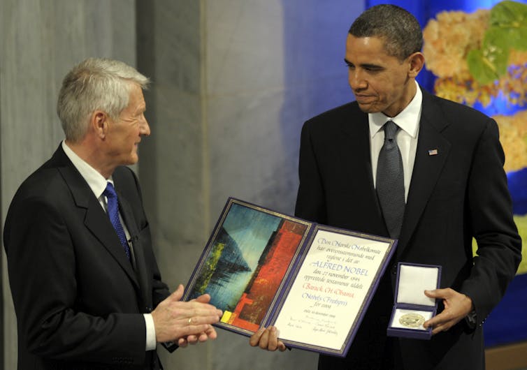 Why Barack Obama was particularly unsuited to live up to the ideals of the Nobel Peace Prize