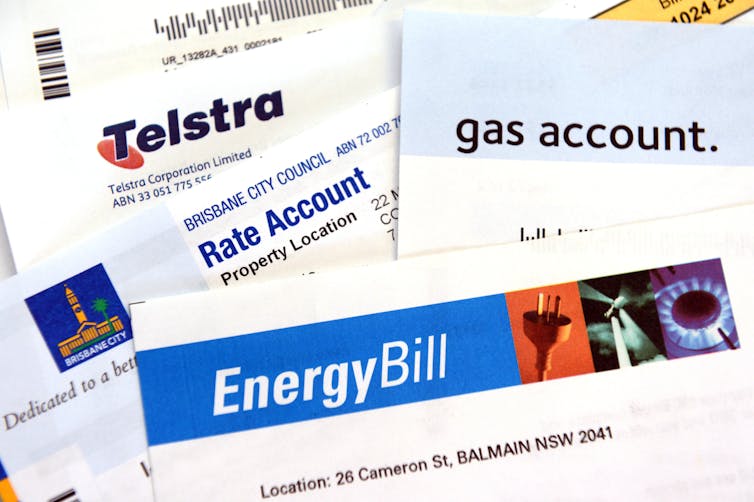 an assortment of energy bills