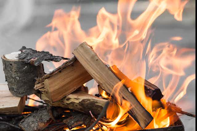 Curious Kids: why does wood crackle in a fire?