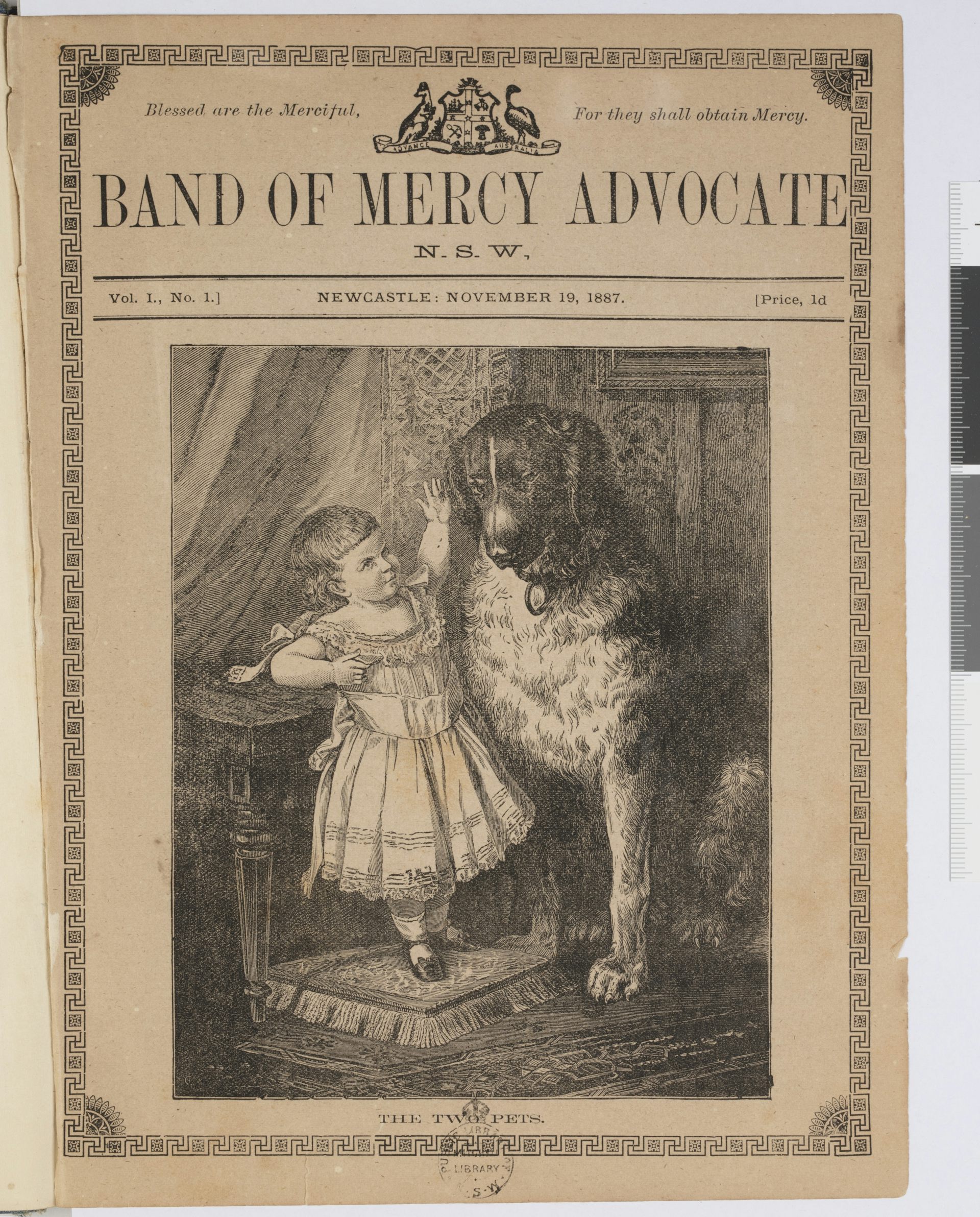 Be kind to Animals Vintage Print Art The American Society Prevention of Cruelty