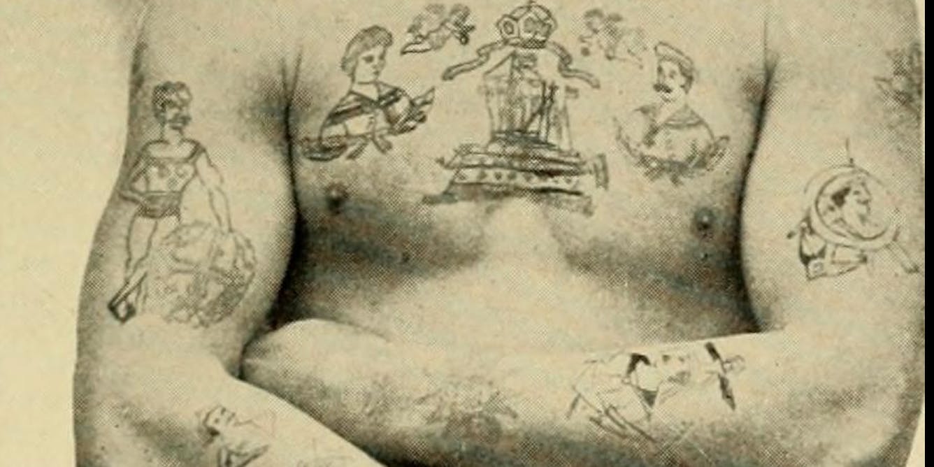 victorian man tattoo