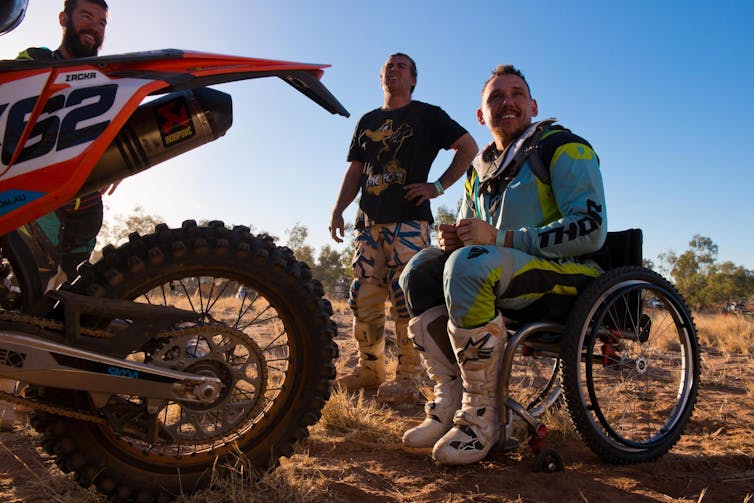 riders daring to fly in a crazy desert race