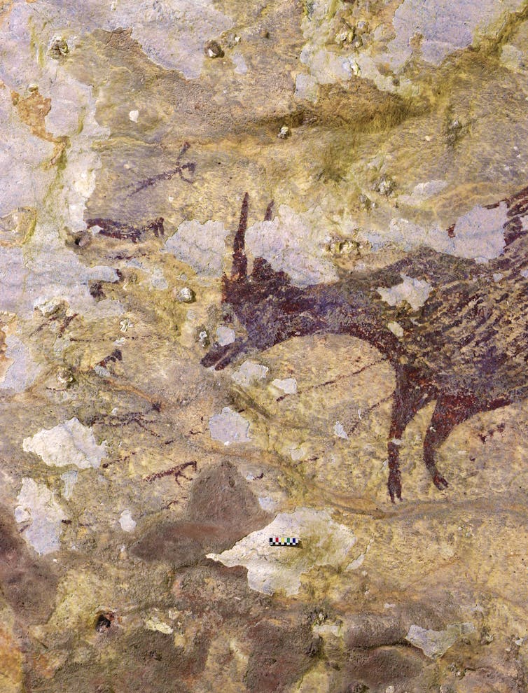 Indonesian cave paintings show the dawn of imaginative art and human spiritual belief