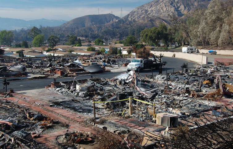 Millions of burnt trees and rusted cars: Post-disaster cleanup is expensive, time-consuming and wasteful