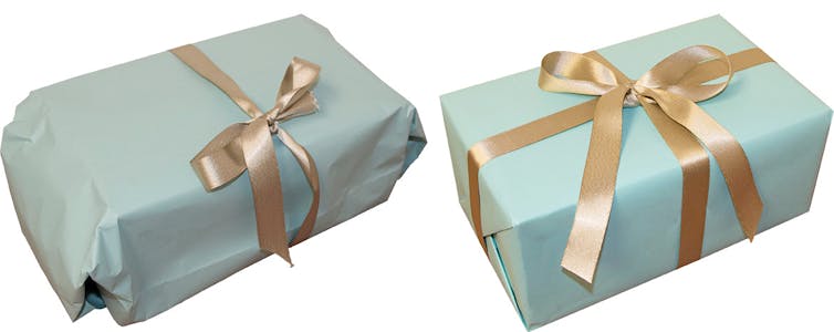 The science of gift wrapping explains why sloppy is better