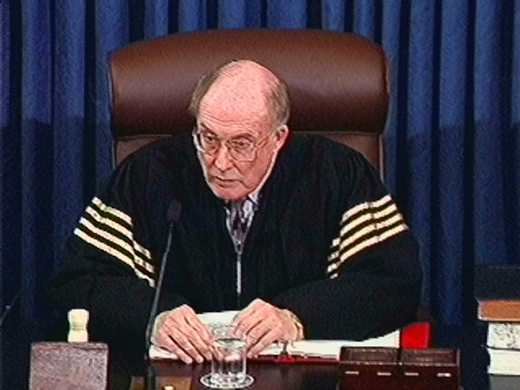 When a chief justice reminded senators in an impeachment trial that they were not jurors