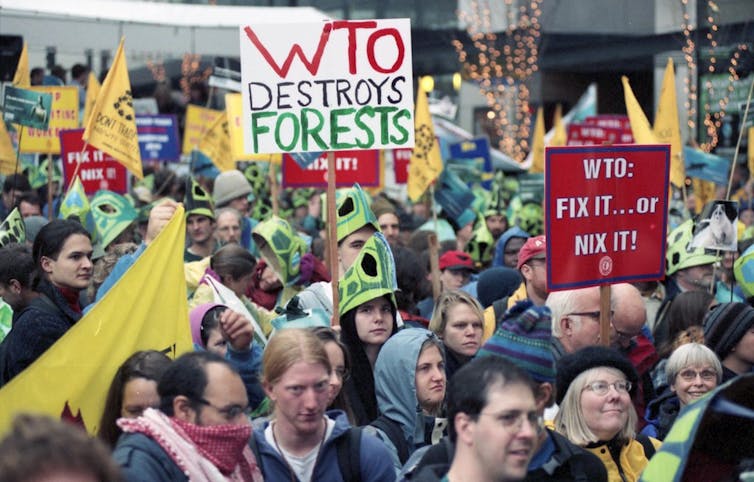 Protests against the WTO shook Seattle in 1999