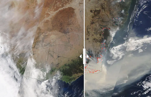 4 photos of Australia from space, before and after the bushfires