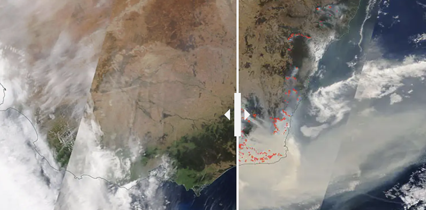 This Crisis Has Been Unfolding For Years 4 Photos Of Australia From Space Before And After The Bushfires