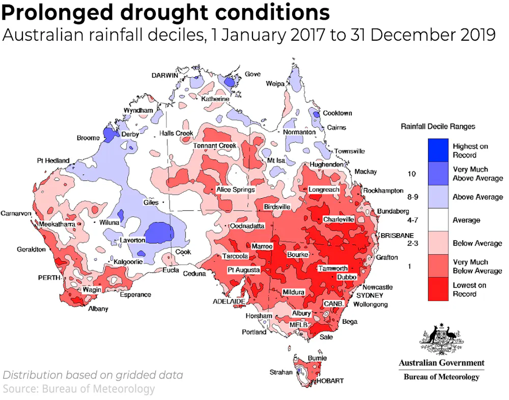 Weather bureau says hottest, driest year on record led to extreme ...